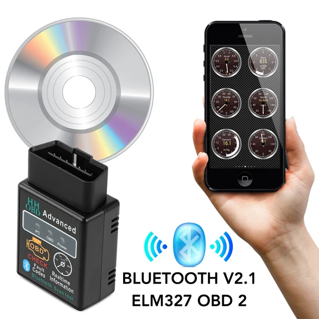 Elm327 V2.1 Obd2 Obd Ii Can-Bus Bluetooth Auto Diagnostics Scanner