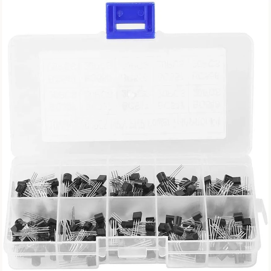 

200Pcs/lot 10Values NPN PNP Transistor Assorted Kit pack BC327 BC337 BC517 BC547 BC548 BC549 BC550 BC556 BC557 BC558
