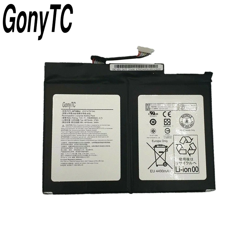 Bateria do Portátil para Acer Gonytc Aspire Switch Alpha 12 Sa5-271 Tablet 7.6v 37wh Ap16b4j - Imagem 2