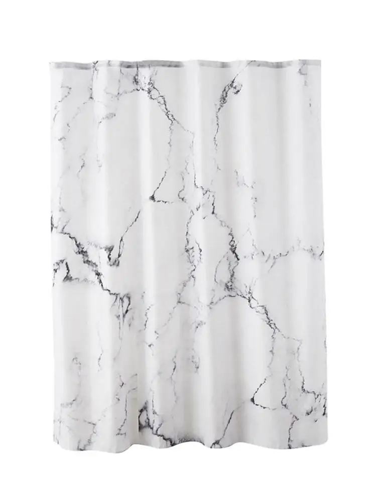 Marble Pattern Bathroom Shower Curtain 72x72 Inch Waterproof With Hooks Decorative Bathroom Accessories Pure Color Bath Curtain