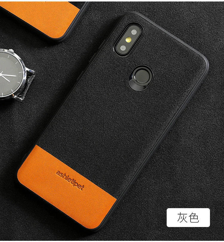 Для Xiao mi Red mi Note 5 Чехол note5 Натуральная кожа задняя крышка силиконовый замшевый прошитый чехол coque для Xiaomi mi 6 8 8SE
