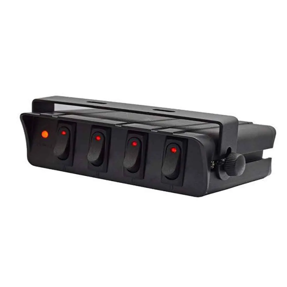 Control On Off ABS Panel Accessories 4 Gang LED Backlit Universal