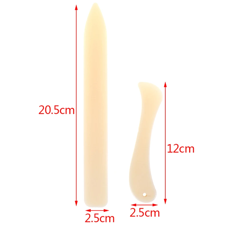 2Pcs/set Bone Folder Craft Tools Leather Scoring Folding Creasing Paper Accessory