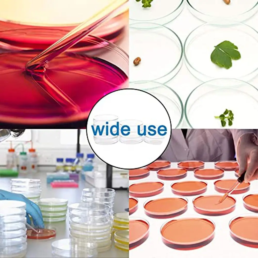 10Pcs Plastic Sterile Petri Dishes Bacteria Culture Dish Lids 55x15mm Laboratory Biological Scientific School Supplies petri dishes