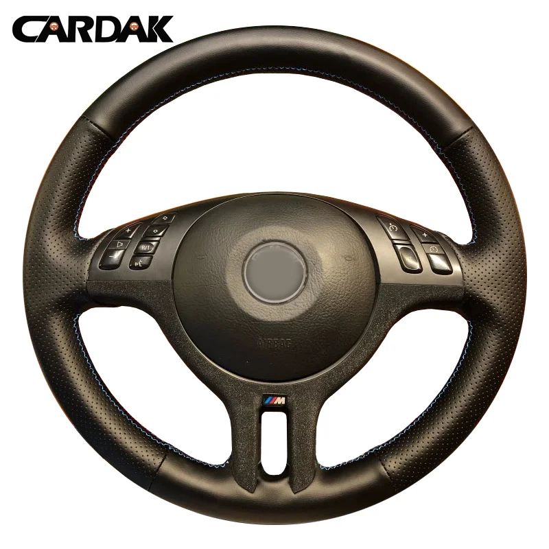 CARDAK ручная строчка искусственная кожа черного цвета для BMW E46 325i X5 E53 E39|Чехлы на