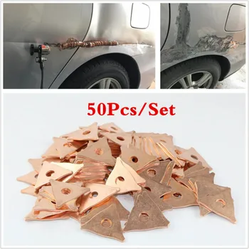 

50pcs 40mm Triangle Pulling Ring Washer Copper Coated Stainless Steel Material For Car Dent Welder Soldering Panel Puller