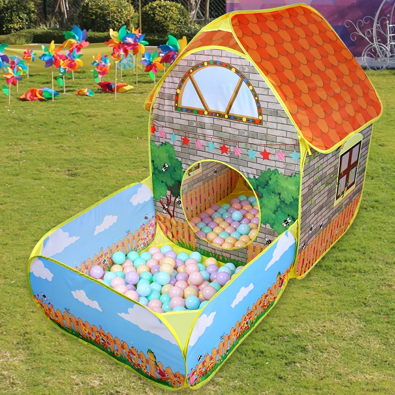 

Outdoor Indoor GAME Kids Children Pop Up Tents House With Courtyard Garden Crawling Folding Tent Boys Girls Play Ball Pool Gift