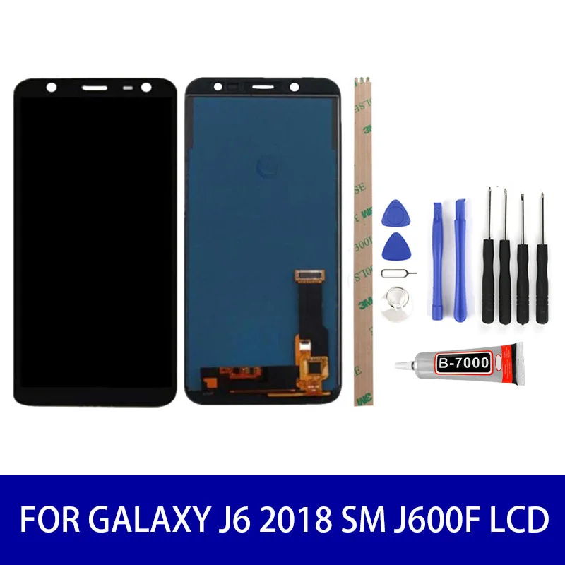 Ceny Do Samsung Galaxy J6 2018 J600 J600F J600G J600Y wyświetlacz Lcd ekran dotykowy digitizer montaż + narzędzia 5.6 mobilny ekran TFT oled