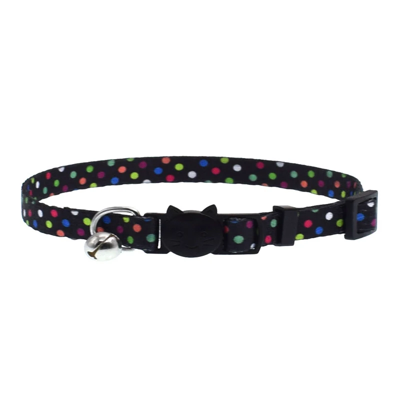 

Cat Collar With Bell Safety Buckle Adjustable Kitten Small Dogs Cats Printing Collars Pet Supplies TUE88