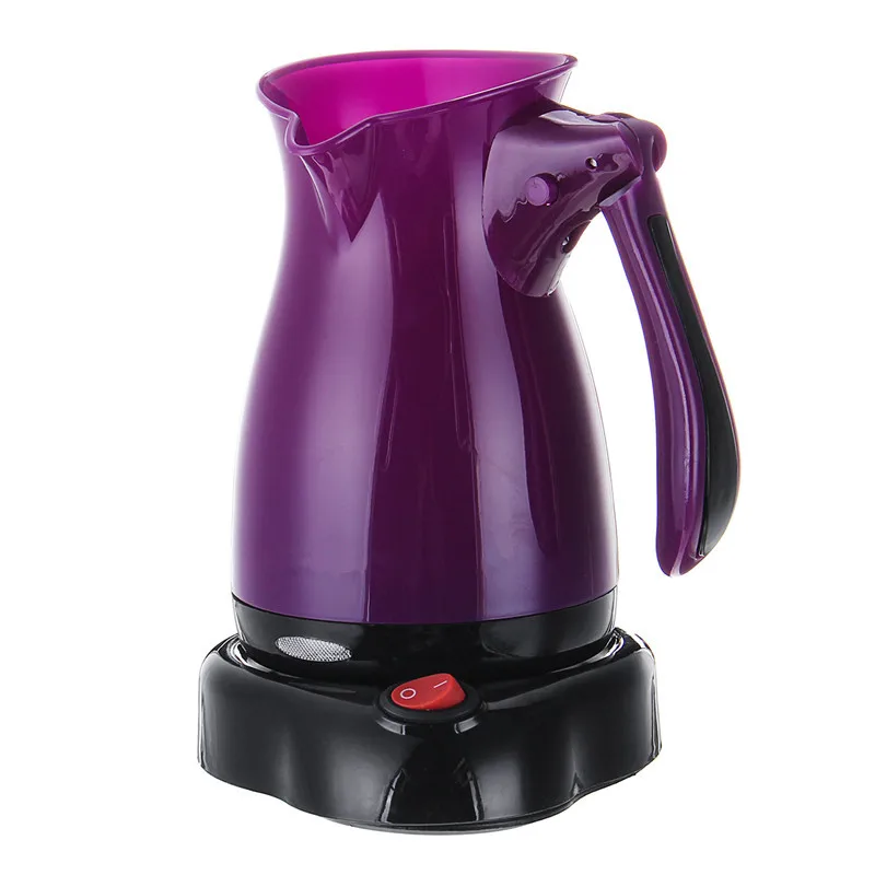 Портативная электрическая кофеварка, кофемашина, 220 В, эспрессо, чай класса ABS, чайник с противоскользящим основанием - Цвет: Фиолетовый