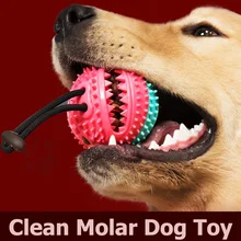 Игрушки для домашних животных, игрушки для собак, забавный интерактивный эластичный шарик, жевательная игрушка для собак, зубной чистый шар еды, очень жесткий резиновый мяч