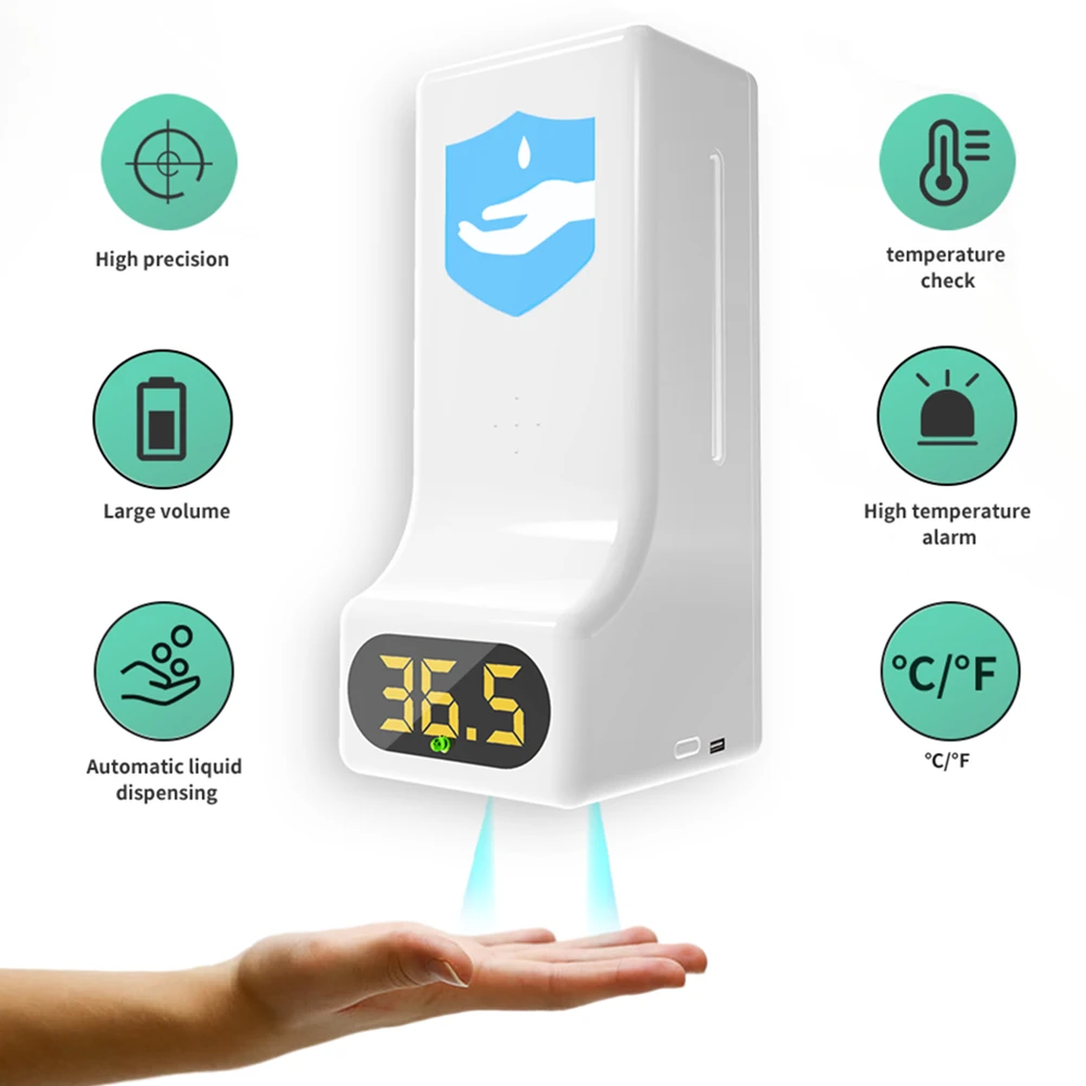 

Drip Soap Dispenser with Hand Soap Dispenser K9 Automatic Temperature Measurementand Disinfection Machine for Office