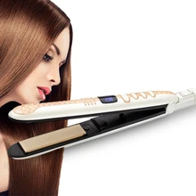 Электрический 2 в 1 выпрямитель для волос светодиодный бигуди с цифровым дисплеем керамический Профессиональный Выпрямитель для волос утюги Инструменты для укладки