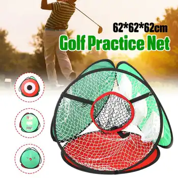 

4 Sides Golf Chipping Net Backyard Outdoor Target Practice with 3 Golf Balls Hitting Nets for Indoor Accuracy Swing