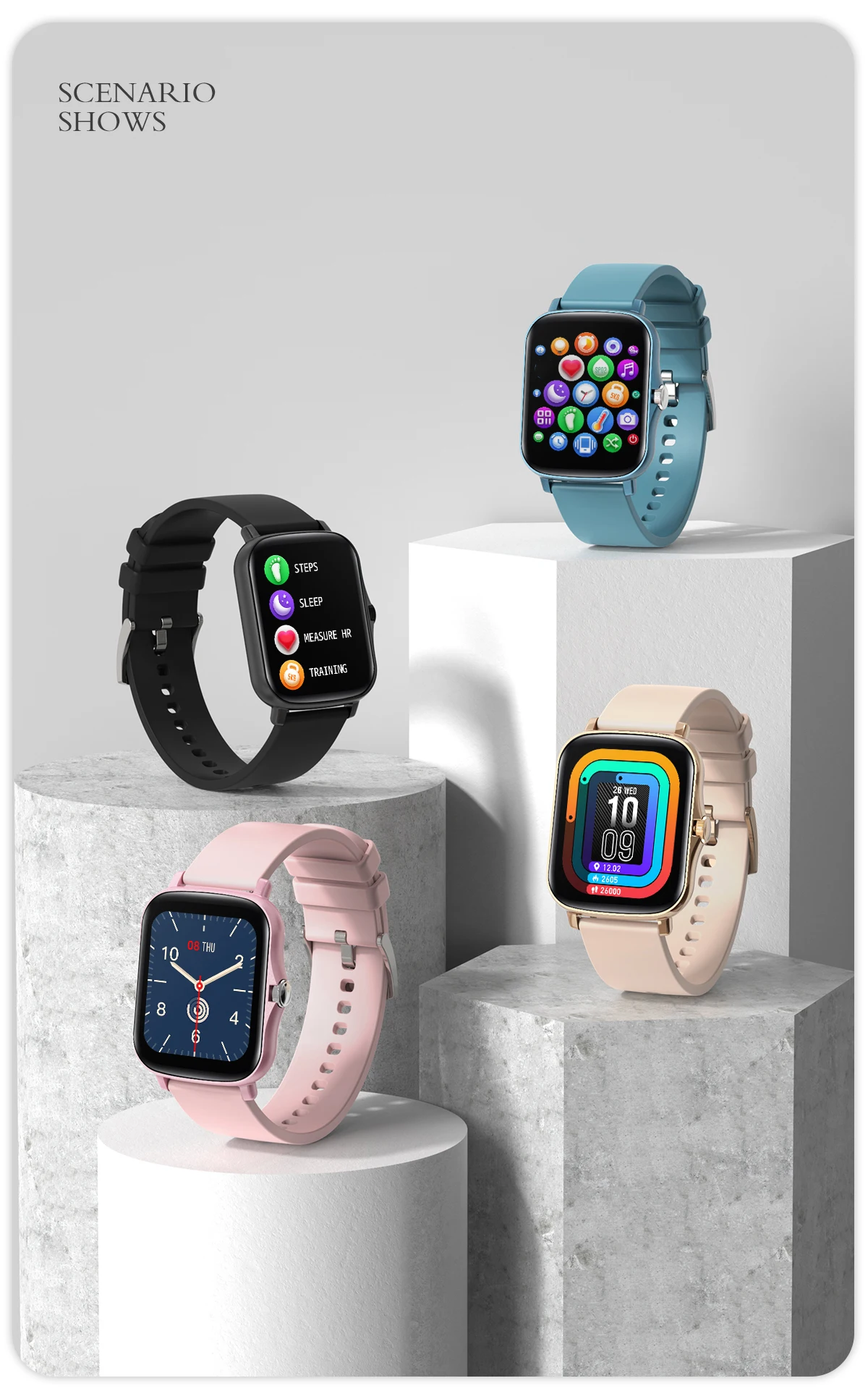 2021 Mens Smart Watch Waterproof B57 Hero Band 3 Heart Rate Blood Pressure Sprots Relogio Smartwatches Bracelet for Android IOS