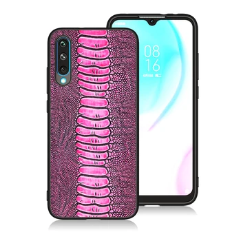 

New Luxury Smart Phone Back Case For Motorola G7 power G7 play top Ostrich Grain Genuine Leather coque shells bags covers