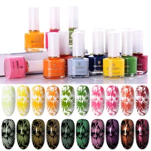 6 мл зеленый желтый стемпинг ногтей покрытие лак для ногтей лак для штамповки пластины цветной штамп лак для маникюра DIY дизайн