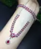 Natural ruby suit, classic style, 925 Sterling silver, Bracelet necklace, luxury jewelry 4