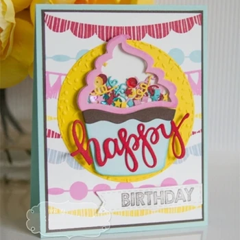 

New 2020 Metal Cutting Dies and Scrapbooking For Paper Making Cupcake Cream Embossing Hot Foil Plates Frame Card Craft No Stamps