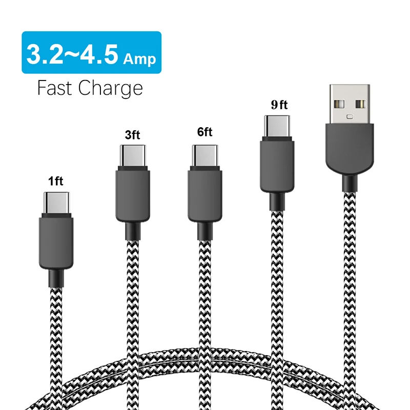 Usb type C кабель для huawei samsung S9 S8 Быстрая зарядка зарядный провод USB Xiaomi mi9 Redmi note