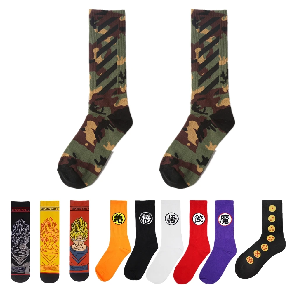 Men's Justice League Batma cartoon socks personality dragon z ball socks street trend sports skateboard cotton happy funny socks