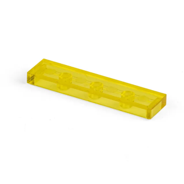20pcs Small Particle 2431 Tile 1x4 DIY Building Blocks Compatible Creative Gift Building MOC Blocks Castle Toys Transparent yellow