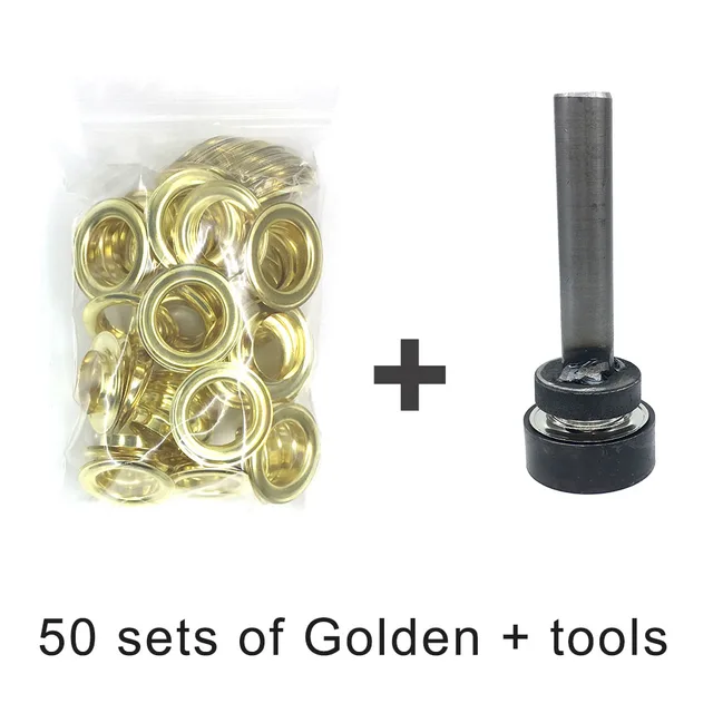 (14mm17mm20mm)50 sets Eyelet Buttons and Installation Tools  Shower curtain holes Rivets Hole Metal Eyelets DIY Tablecloth holes 50 sets and tools