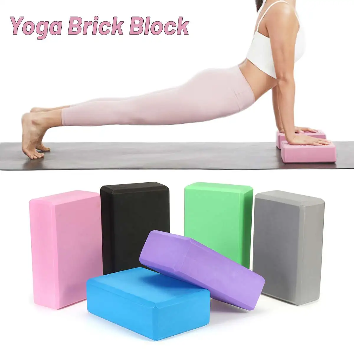 EVA Yoga Bricks Bolster Pillow Cushion Sport Pilates Block Yoga
