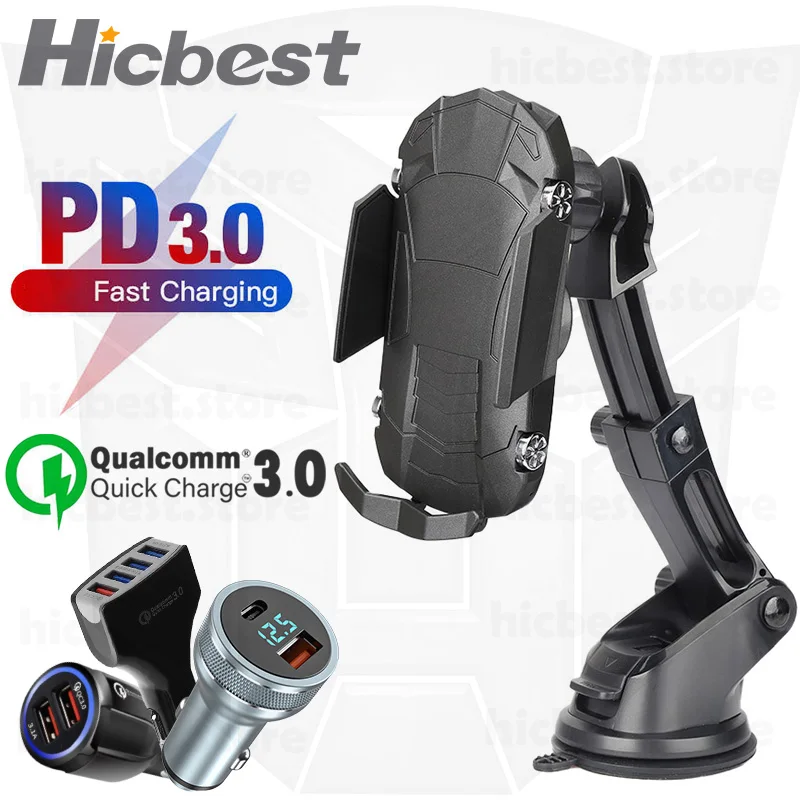 10W Wireless Car Charger Phone Holder for iPhone Car Wireless Charging Induction Charger for iPhone SE 11 X XS XR Samsung S10 S9