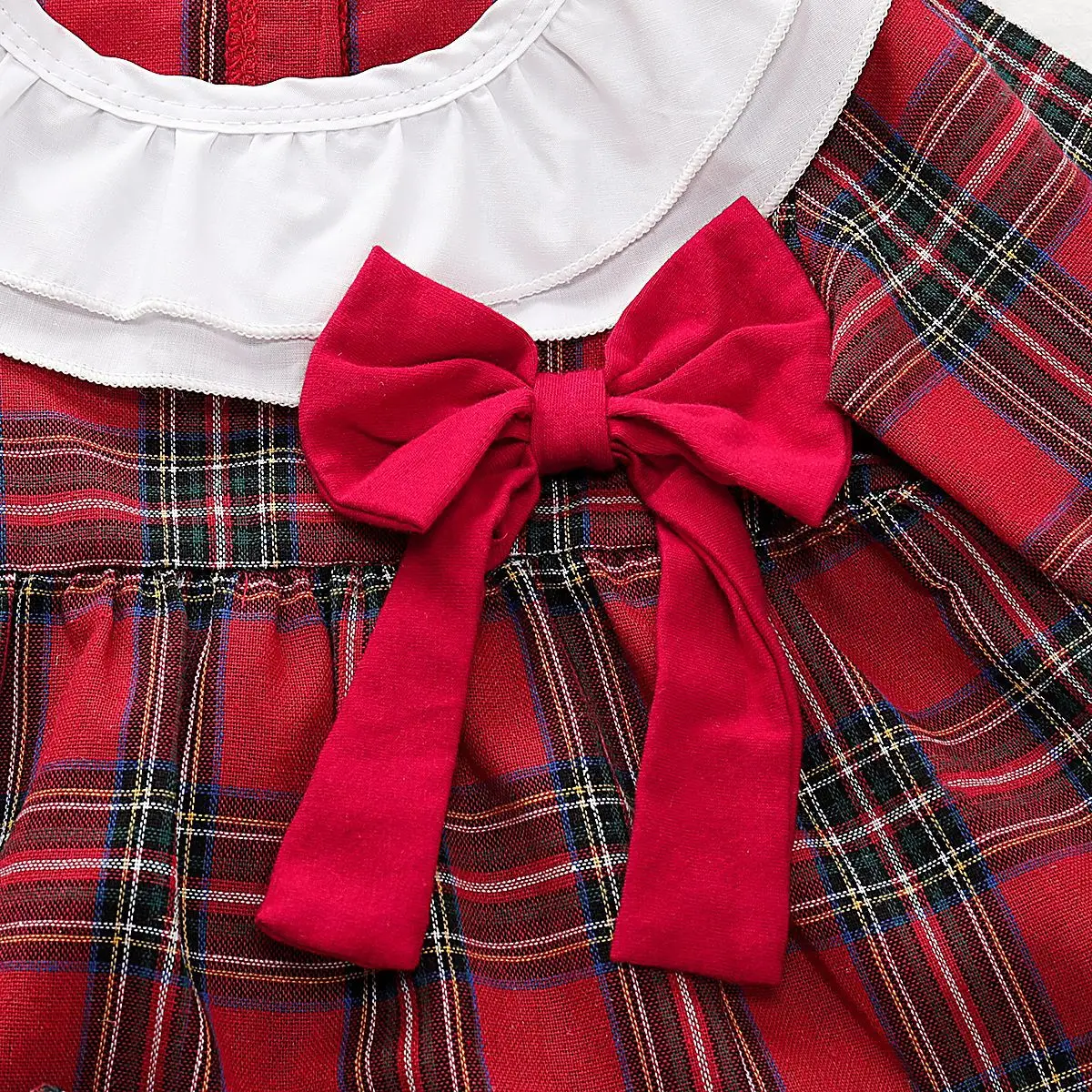 Комплекты для девочек; Рождество г.; клетчатый топ с длинными рукавами+ клетчатые шорты
