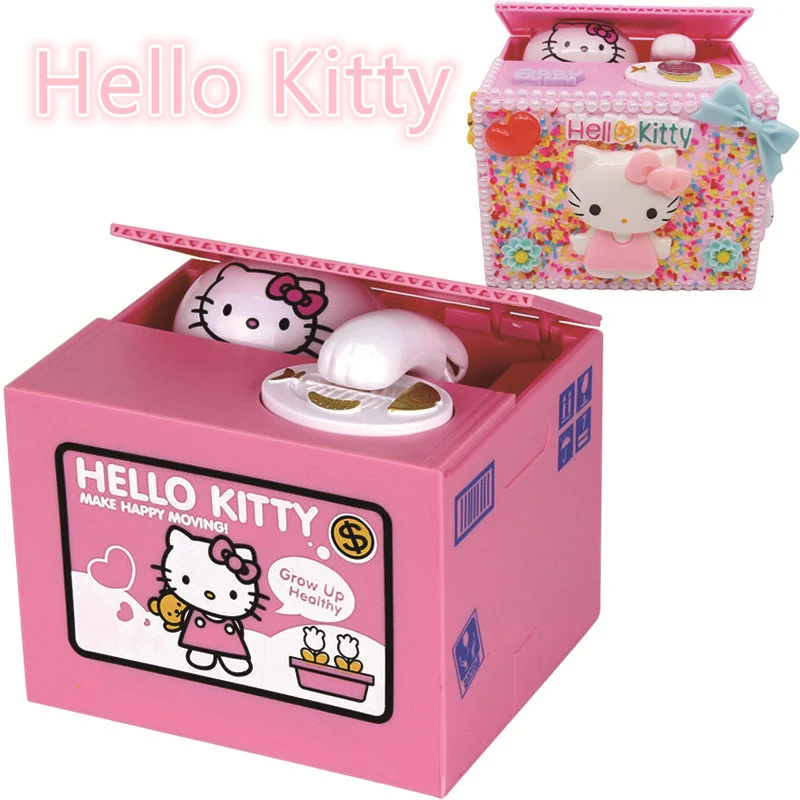 Копилка Hello Kitty украшенная копилкой Высококачественная копилка монета Pokemon Pikachu