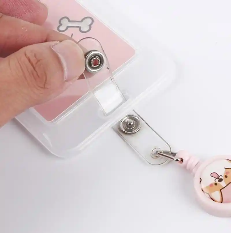 Porte Badge Transparent Simple 1 Piece Couvercle En Plastique Pour Carte Nom Porte Carte Bancaire Porte Carte D Identite Porte Cle Retractable Aliexpress