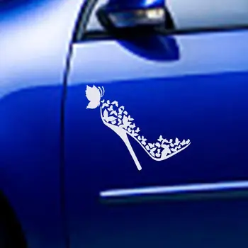 

13cm*17.1cm Fashion Butterfly Decor Vinyl Car Sticker Motorcycle Black/White/Red E7CA