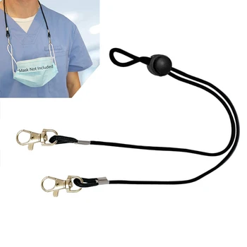 

50pc Adjustable Mask Holder Hooks Extension Rope Masks Lanyard Storage Handy Convenient Safety Mask Rest&Ear hang on neck String
