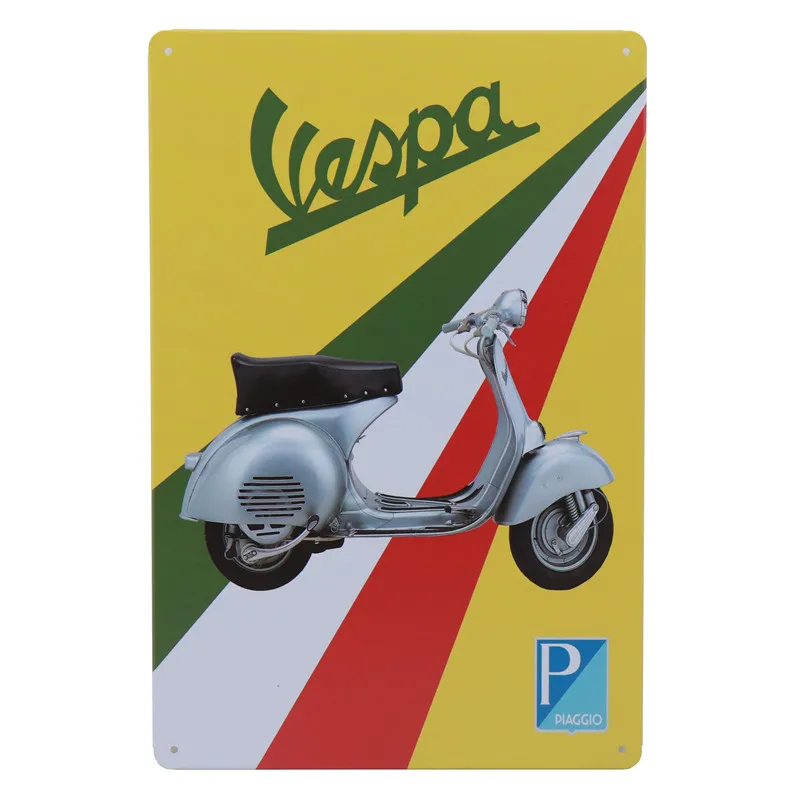 30X20 см винтажная Ретро металлическая жестяная вывеска Vespa мотор жестяная автобусная табличка для бара украшение для бара домашний декор для гаража H31