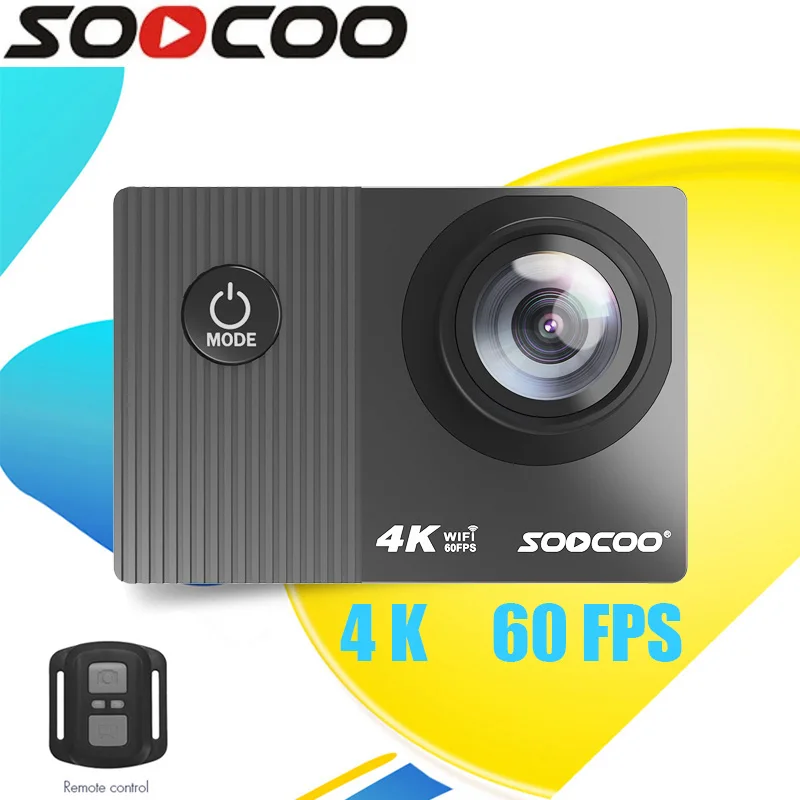SOOCOO F91R Ultra HD 4K 60fps acción WIFI táctil pantalla resistente al agua casco de bicicleta 2,4G Control remoto de vídeo de la Cámara de los deportes