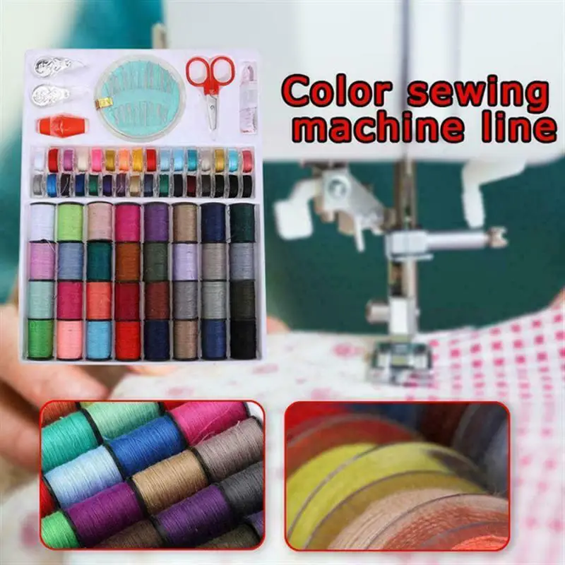 64 шпули цвет швейные нитки стандартный комплект Ножничные строчки|Швейные нитки|