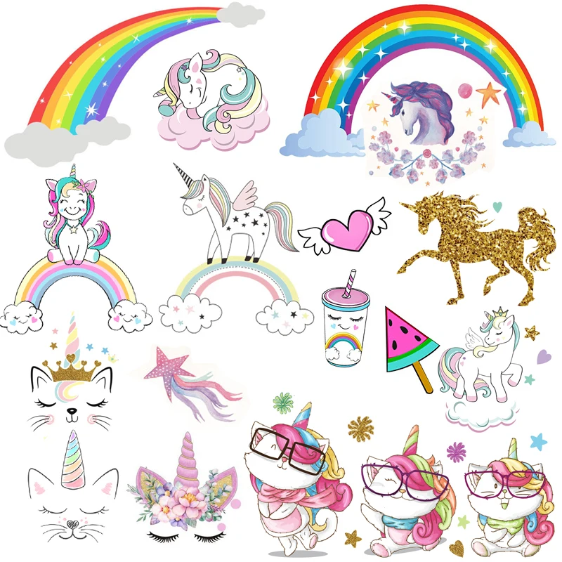 Cute rainbow unicorn catcorn wall stickers for home decoration wall