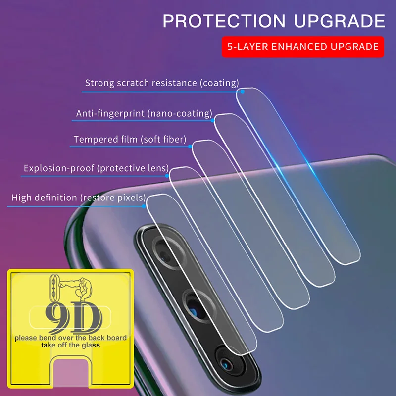 

2Pcs/lot Camera Lens Glass For Galaxy A70 A50 A40 A30 A20 A10 Glass Protector For Samsung S10 5G Plus A7 2018 Note 10 pro Cover