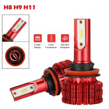 

A Pair H8 H9 H11 3000LM Super Bright Driving Lights 6500K Cool White IP68 ODM CSP Chip 360 Degree Clear Beam