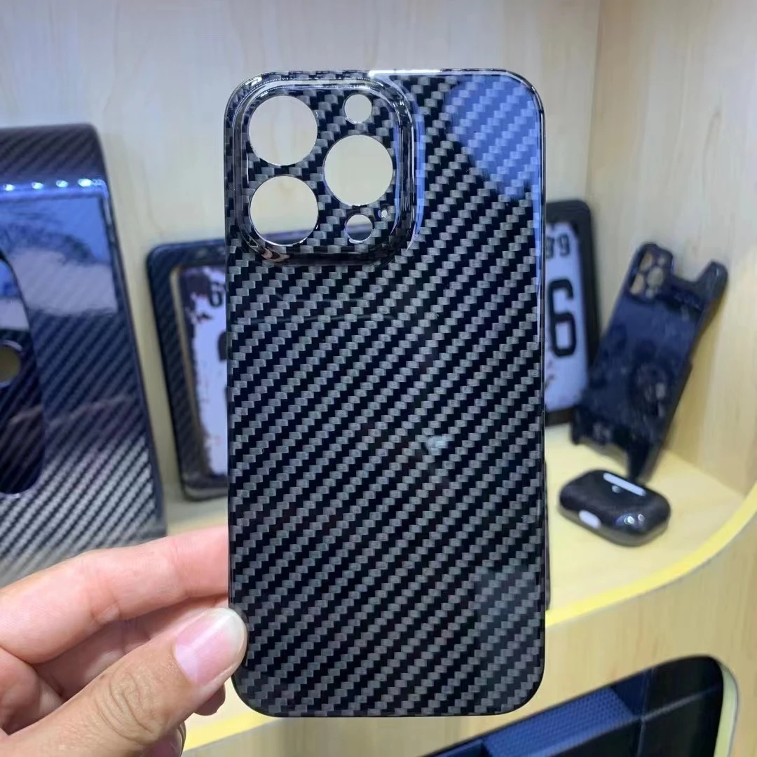 Pure Real Carbon Fiber Phone Case For iPhone 13 Pro Max Aramid fiber Drop-Resistant Ultra-thin iphone 13 Mini Protection Cover