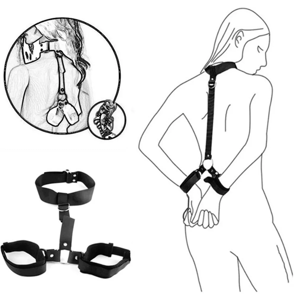 Adults Games BDSM Bondage Gear Set Handcuffs Ankle Cuff Restraints Erotic Products Sex Toys For Woman