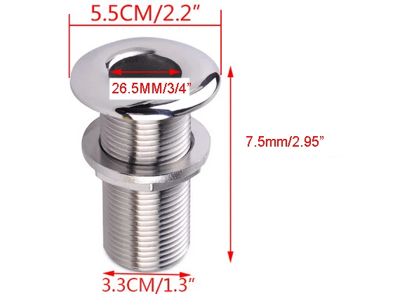 Thru корпусный фитинг шланга 316 нержавеющая сталь аксессуары 3/" для морской лодки сливной трубы сливной соединитель воды Аппаратные средства