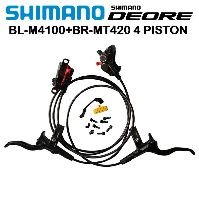 SHIMANO DEORE M6000 M6100 2 поршня M4120 M6120 MT420 4 гидравлический MTB велосипедный дисковый тормоз