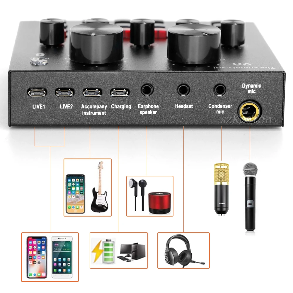 48v Phantom Power Condenser Microphones Microphone Computer Phantom