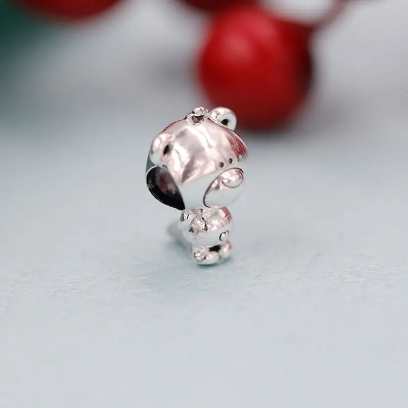 

2020 Valentine's Day 100% 925 Sterling silver bear Charms Beads fit Silver Necklaces Bracelets Bangles DIY for Women Wholesale