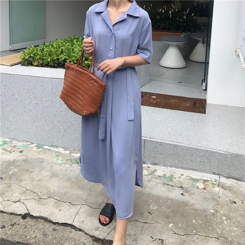 

Alien Kitty Hot High Street Casual Sweet Women Fashion Cute Chic Office Ladies Free Brief New Loose Solid Slimming Long Dresses