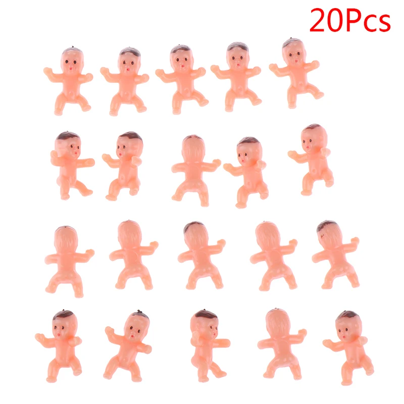 10Pcs Infants Toys 3cm Mini Plastic Baby Dolls for Baby Shower Asian  African White Small Figurine Children Fun Bathing Toys