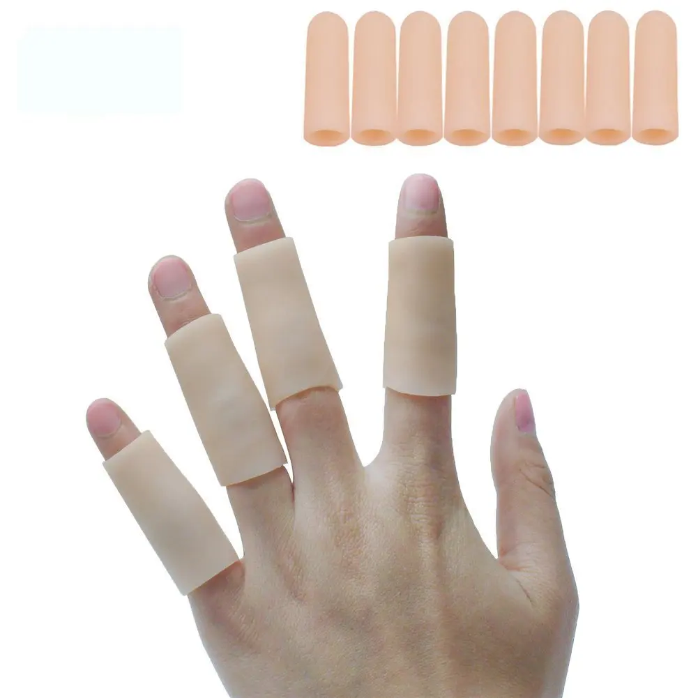 2Pcs Tubes Finger Protector Silicone Gel Corn Blister Protect Pain Relief Sleeve Cover Toe Separators Foot Care Tool Z55401