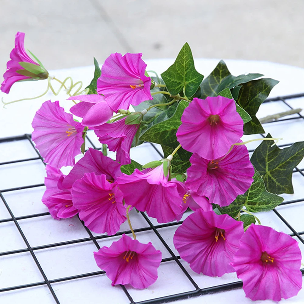 Fiori Artificiali Finta Gloria Mattutina Simulazione Petunia Home Decor Plastica Durevole Vibrante Decorazione Caneman Case Store Wedd